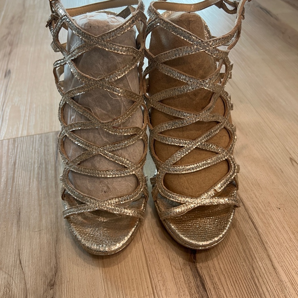 Jimmy Choo women heels size 38 Gold - Picture 5 of 8